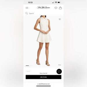 White Button Up mini dress NWOT